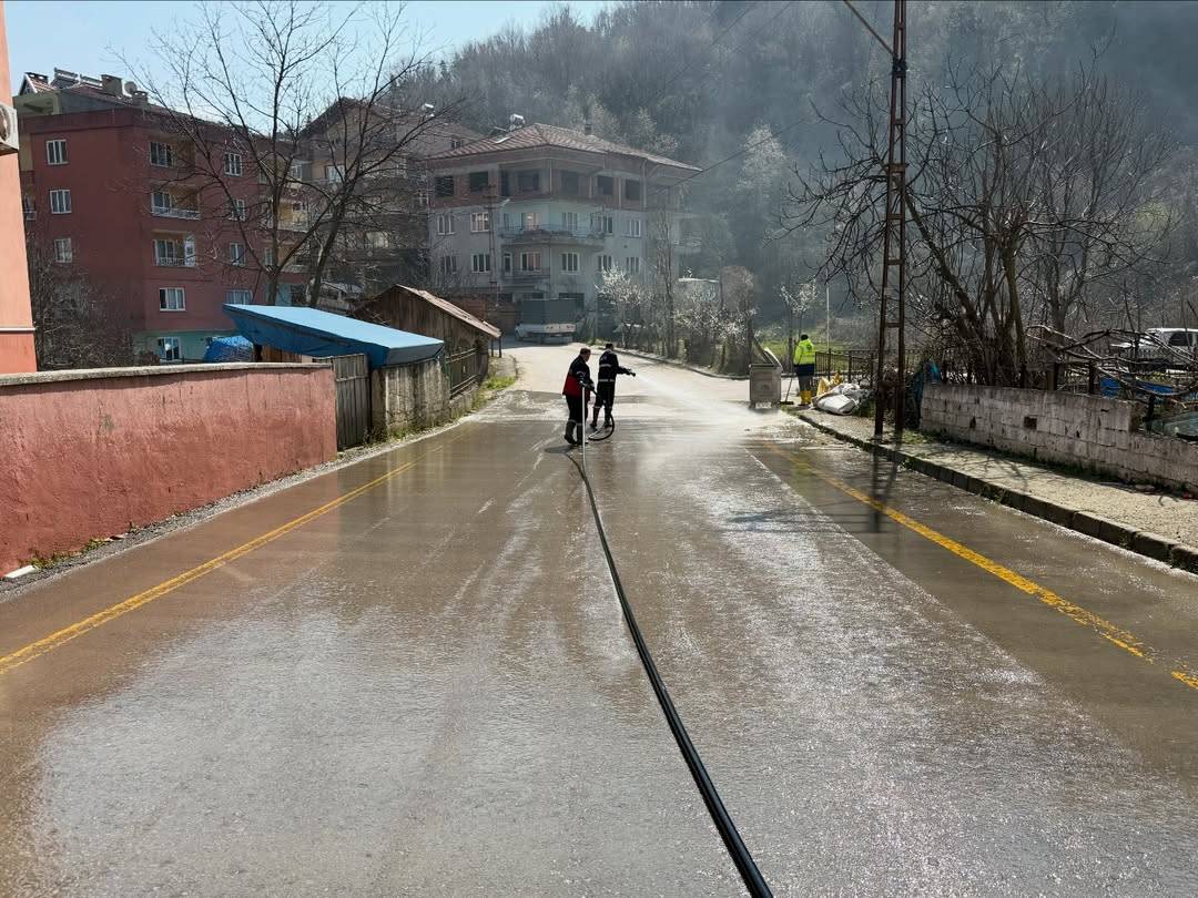 Ayancık’ta sokaklar köpüklü suyla yıkanıyor