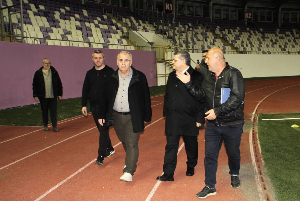 Sinop’ta ilk Milli heyecan:Vali Özarslan stadı inceledi