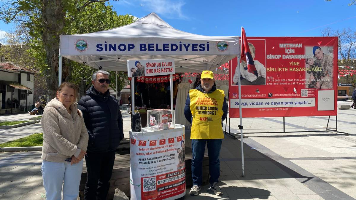 Sinop’ta Metehan bebek için destek nöbeti: NKP standı devraldı